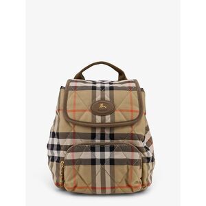 Burberry Women Horseshoe Check Nylon Backpack